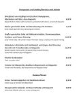 Cafe-Restaurant Griessbach in Dresden: Speisekarte (Teil 1)